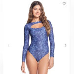 Phax‎ Blue Lovely Long Sleeve Rash Guard Size Large Photo 10