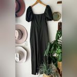 AUDREY PARKS + FRANCESCAS Maisie Puff Sleeve Jumpsuit Women's SIZE MEDIUM linen Green Photo 6