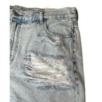 American Eagle NEW Womens Mom Jean Shorts Light Wash Distressed High Waist 16 Photo 2