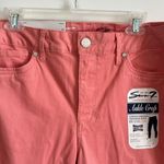 Seven7 Women's Size 14 Skim Fit Ankle Crop Jeans Peach Coral Ultra Stretch New Photo 2