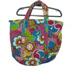 Buckhead Betties  Quilted Floral Tote Bag Pink Blue‎ Green Colorful 19.5"x16" Photo 1
