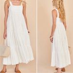 Hunter Bell  Poppy Dress white tiered sz L Photo 1