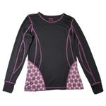 Hatley Base Layer Womens Medium Crew Outdoor Active Hiking Skiing Geometric Black Photo 0