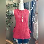 Lucky Brand Sleeveless Sweater Tank with Side Ties in Red Clay size Large Photo 3