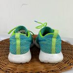 Nike  Womens Roshe One Flyknit Athletic Shoes Sz 7.5 Blue Green Lace Up Photo 7