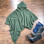 Michael Stars  • green fuzzy knit poncho cape hooded sweater soft asymmetrical Photo 0