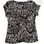 Alfani Womens Asymmetric 3/4 Sleeve Artsy‎ Top Size XL Stretch Office Career Photo 0