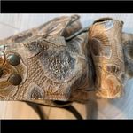 Hand Tooled Studded Floral Leather Crossbo… Tan Photo 11