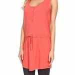 Fig Safari Coral Ysy Henley Style Sleeveless UPF Tunic Size Large Pink Photo 1