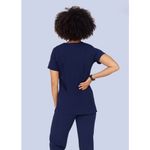 NWOT Mandala 5 Pocket Notch Neck Scrub Top Navy Size XS New! Blue Photo 1