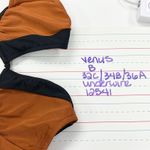 Venus  Womens Bikini Top 32C Colorblock Halter Underwire‎ Black Rust Trendy Chic Photo 7