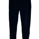 Hudson NEW Nix Black Velvet High Rise Lace Up Hem Skinny Ankle Jeans Size 25 Photo 2