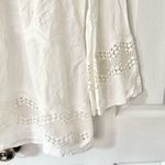 La Blanca  White Embroidered Eyelet V Neck Swim Cover Up Dress Small Bell Sleeves Photo 4