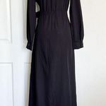 NWT LBLC The Label Amara Tie Front Collared Dress Black Size M Photo 5
