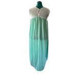 C. Luce Mint Green Sleeveless Dress with White Accents Photo 1