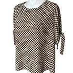 Everleigh Loose Fit Geometric Print Hi-Low Hem Blouse, Sz L Photo 4