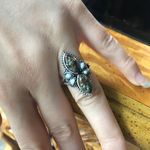 White Buffalo Blue Turquoise Sterling Silver Ring Size 6 Photo 1