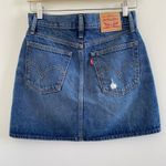 Levi's  Blue Distressed Jean Mini Skirt Size 25 Rodeo Western Festival Photo 3