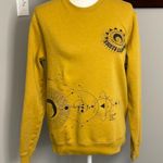 Blind Rooster unisex crewneck sweatshirt Size Medium Mustard yellow Astrology Orange Photo 0