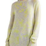 Equipment  Rei Intarsia Cashmere Sweater in Chartreuse Yellow Small NWOT Photo 0