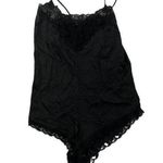 Vintage Teddy Black Nylon Lace Medium Romper Photo 0