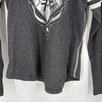 American Fighter Ringer Tee Shirt Gray Long Sleeve Medium Photo 4