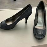 Fergalicious Heels Elegant Black/Silver  Peep-Toe Heels 8 M  by Fergie Photo 0