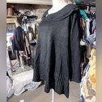 Briggs New York BRIGGS double collar black sweater gold lines diamond tie front new with tag Photo 1