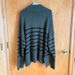 Gap Women's Green Stripe Mock Neck Sweater Size XXL Photo 4
