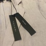 Tahari  Linen Minimalist Oversized Vented Jacket Blazer Pale Gray Size Large Photo 4