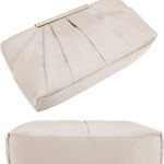 Charming Tailor Clutch Evening Bag Elegant Pleated Satin Formal Handbag Simple Classy Purse for Women Photo 3