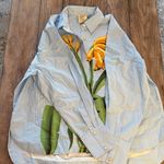 Farm Rio  Blue Banana Cocina Striped Shirt Photo 2