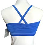 Athleta NWT  Fitness Top Blue Built in Bra 34B/C Twister Tankincasp Photo 4