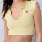 Urban Outfitters  Out From Under Go For Gold Seamless Strawberry Top size M/L Photo 1