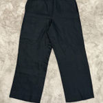 Real Clothes Black 100% Irish Linen Pants Women's 14 Classic‎ Nature Minimalist Photo 0