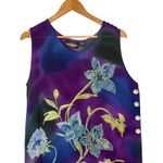 Venus Floral Midi‎ Dress Womens L Rayon Sheer Vacation Beach Cover Up Colorful Purple Size L Photo 2
