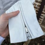 ALLSAINTS  Cloud Grey white Leeather Suede Dalby Mix Moto Jacket size 2 Photo 4