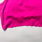 Danskin Scallop Hem Womens Thin Double Strap Crop Tank Luminous Pink Sz L Photo 8