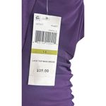 MSK Purple Illusion Keyhole Lace Faux Wrap Long Formal Gown Dress 14 Stretch NEW Photo 8