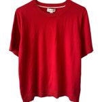 NEW FREE ASSEMBLY Knit Fitted Top Short Sleeve Lightweight Red Size 2XL Photo 0