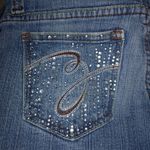 ZCO 5 26.5 Designer Crystal Logo Pocket Jeans Blue Photo 2