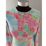 IBKUL 1/4 Zip Dress Womens XS Pink Blue Red Green White Tropical Beach Athletic Photo 5