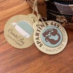 Spartina 449 NWT Linen & Leather Cosmetic Bag Photo 1