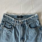 Pretty Little Thing Ripped Waistband High Waist Split Hem Jeans, Size 2 Tall, NWOT Photo 10