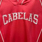 Cabela's Cabela’s Coral Pink with White Piping and Embroidered Logo Hooded Sweatshirt M Photo 4