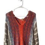 Buckle The Day Trip Medium Rainbow Open Knit V Neck Oversized Pullover Sweater Photo 1