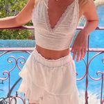 ASOS White Skirt Ruffle Detail, Skort Photo 0