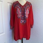 Calessa embroidered floral Red Size 1X Photo 1