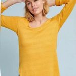 Anthropologie Akemi + Kin Sylvie Pointelle Mustard Tunic Photo 0