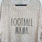 Rae Dunn Football Mama Cream & White Leopard Print Sweatshirt Photo 2